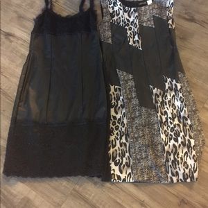 2 ladies medium leather dresses